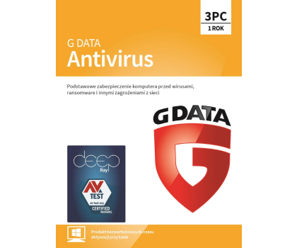 Karta podarunkowa Gdata ANTIVIRUS 3 PC 1 ROK